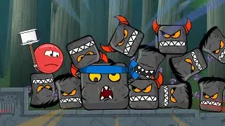 Red Ball 4 Animation | Red Ball Hero Fight Ninja Box And Zombie Boss