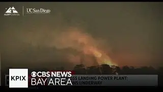 Fire burning at Moss Landing Power Plant