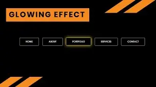 Navbar with Glowing Effect on Hover | Pure CSS Animation