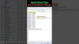 Find Earliest Date Based on Criteria in Excel