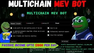 Multichain MEV Bot | How to money using MEV Bot | Easy Passive income with crypto MEV Bot-2024