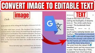 Convert Image To Editable Text From Mobile | How To Convert Photo To Text In Mobile