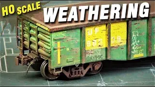 Realistic HO Scale Gondola Weathering | Model Railroading Tutorial