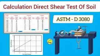 Calculation of Direct Shear Test | Direct Shear Test Graph | ASTM D 3080 | All About Civil Engineer