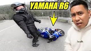 HE CRASHED HIS YAMAHA R6!