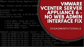 VMware vCenter 6 Appliance Web Admin Interface