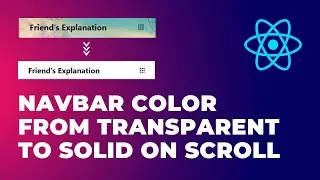 How To Change Navbar Background Color on Scroll || Sticky Navbar || React JS