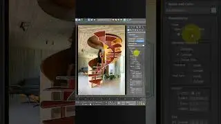 Spiral stairs modeling in 3ds Max 