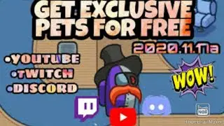 how to get youtube, discord and twitch pet in among us for Free
