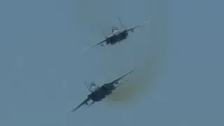 Israeli Air Force F-15 Baz, dogfight over Tel Aviv on Israel's Independence Day 2023.