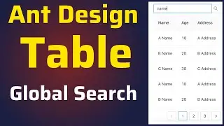 How to Add Global Search in Ant Design Table using ReactJS |  Antd Table Search in All Pages