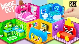 INSIDE OUT 2 | How To Make Cute 5 Color House with 5 Emotion Room from Clay ❤️ DIY Miniature House