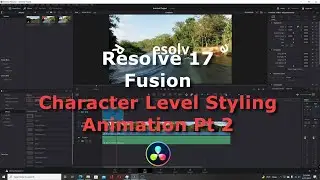 Resolve 17 | Fusion Character Level Styling Animation Part 2