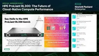 HPE ProLiant RL300: The Future of Cloud-Native Compute Performance