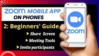 Zoom Beginners Guide 2 - How to use Zoom Meeting Tools - Share Screen - invite Zoom participants