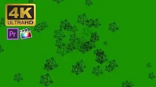 Science and Technology Abstract Poly Polygonal - Green Screen Overlay FREE