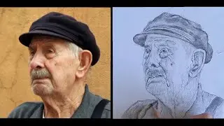 Rapid Portrait Mastery: Quick and Expressive Old Man Sketching Tutorial