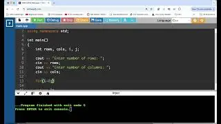 C++: Nested for-loop with inputs to print a unique Pattern