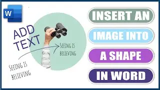 Insert an IMAGE into a SHAPE and add text in WORD | Word tutorials