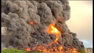 Fire at an oil depot in Sevastopol on April 29