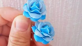 ДВУХСЛОЙНЫЕ РОЗЫ из полимерной глины FIMO
