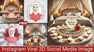 Happy Married life 3D Social Media Image |Ai Photo Editing |Ai Generator App For Free