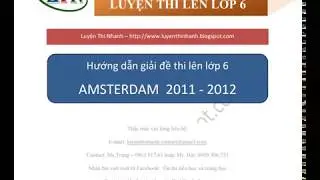 [Đáp án] đề thi toán vào lớp 6 trường chuyên Amsterdam 2011-2012