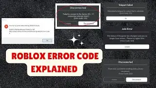 "Error Code Explained On Roblox"