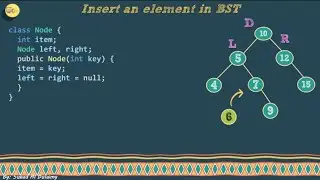 Binary Search Tree Insertion أضافة عقدة الى شجرة البحث الثنائي