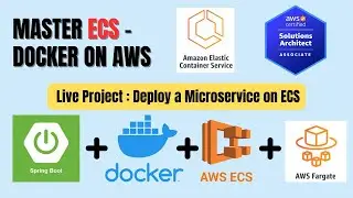 Master ECS | Docker on AWS | Live Project Based | Deploy Microservice on ECS | AWS SAA | 