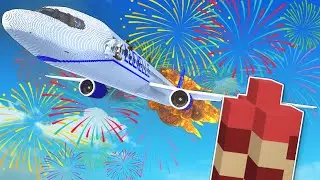 I Tried to Survive a 1000 Fireworks in a PLANE! (Teardown Mods)