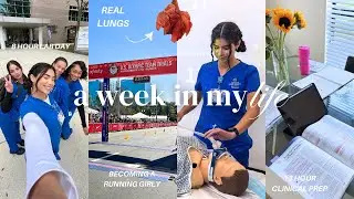 A Week In My Life * as a NURSING student* | full lab day, clinicals, running, and more!