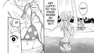 Luffy Steals Nami's Clothes And Provoking Her.
