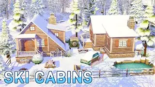 The Sims 4 ⛄Cute SKI CABINS ⛷️Speed Build / no CC