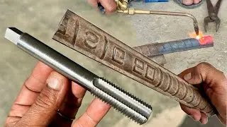 A Thread drill tool made of steel iron shaft drill developed by own skill | Thread tap making skills