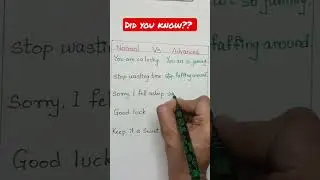 Normal vs Advanced English | normal vs advanced english sentences 