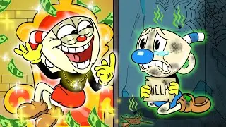 Crazy Rich VS Poor Moments in Real Life | Rich Cuphead vs Poor Mugman - Cartoon Animation