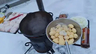 КАЗАН КЕБАБ ИЗ КУРИЦЫ. Готовили на старый Новый Год)))