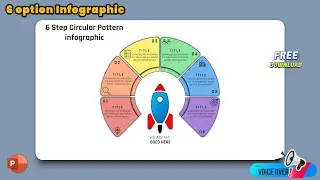 73. PowerPoint 6 Step Circular Rocket Infographic | Office 365 | Free download