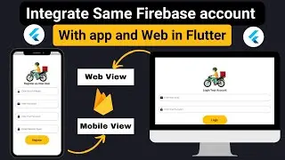 integrate Same firebase account With app and web in flutter | integrate web with firebase | #flutter