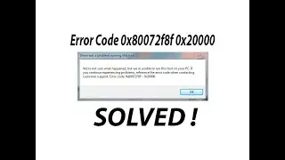 Error Code 0x80072f8f 0x20000 fix | 2022 - THERE WAS A PROBLEM RUNNING THIS TOOL