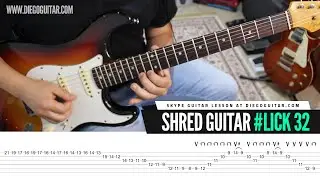 Alternate Picking Shred Licks with Tab