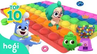 Learn Colors with Candies + Pop it  | Colors for Kids | Hogi Colors | Hogi Pinkfong Colors