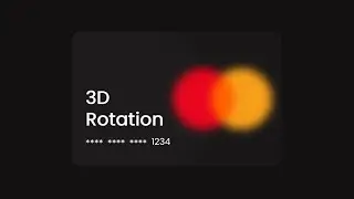 Credit Card 3D Rotation Animation On Hover Using  HTML CSS & JavaScript