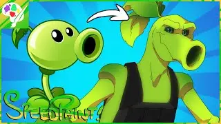 PlantsVsZombies ANIME | Peashooter | SPEEDPAINT!