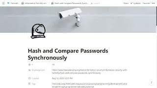 14 - Hash and Compare Passwords Synchronously - Information Security with HelmetJS - freeCodeCamp