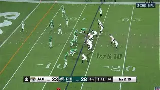 Nakobe Dean goes WAY upstairs for game-sealing INT vs. Jags