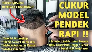 Gampang !! Potong rambut Pria Model Pendek rapi Crewcut dasar nol cepak untuk Barber Pemula