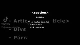 aprendiendo que es section en HTML5