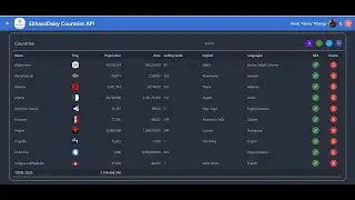 SithasoDaisy Countries REST API Explorer #fetch api #tailwindcss #daisyui #b4x #webdevelopment
